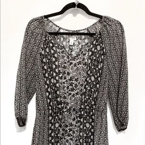 Old Navy Sheer Black and White Dress